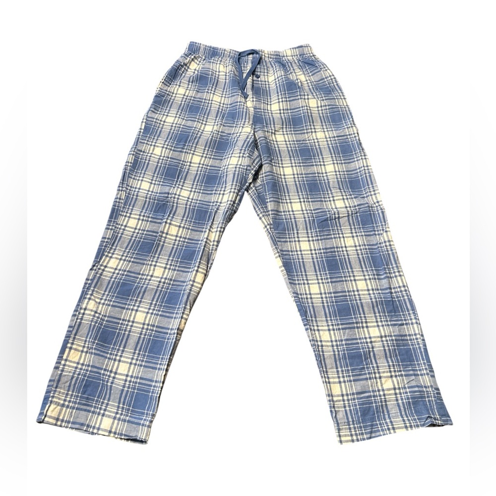Men’s Blue Checkered Pajama Pants Size Medium